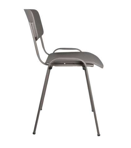Silla gris vista lateral