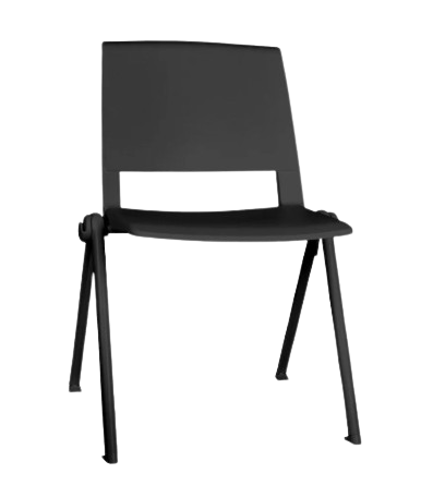 Silla roja sobre superficie blanca