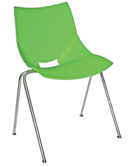 SHELL-OHV-37 Color Lila - Silla lila con estructura cromada